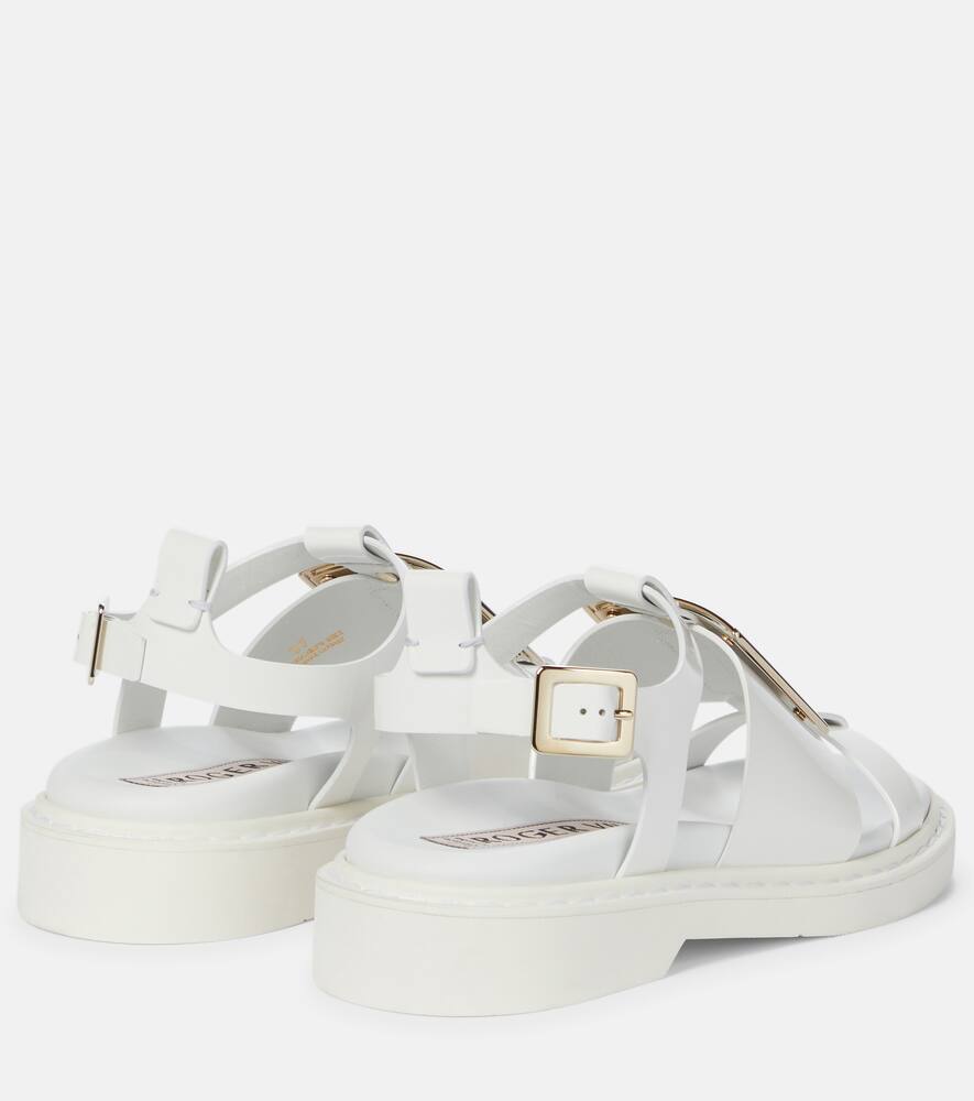 Вив' Рейнджерс сандалии из лаковой кожи Roger Vivier, Bianco — фото 3