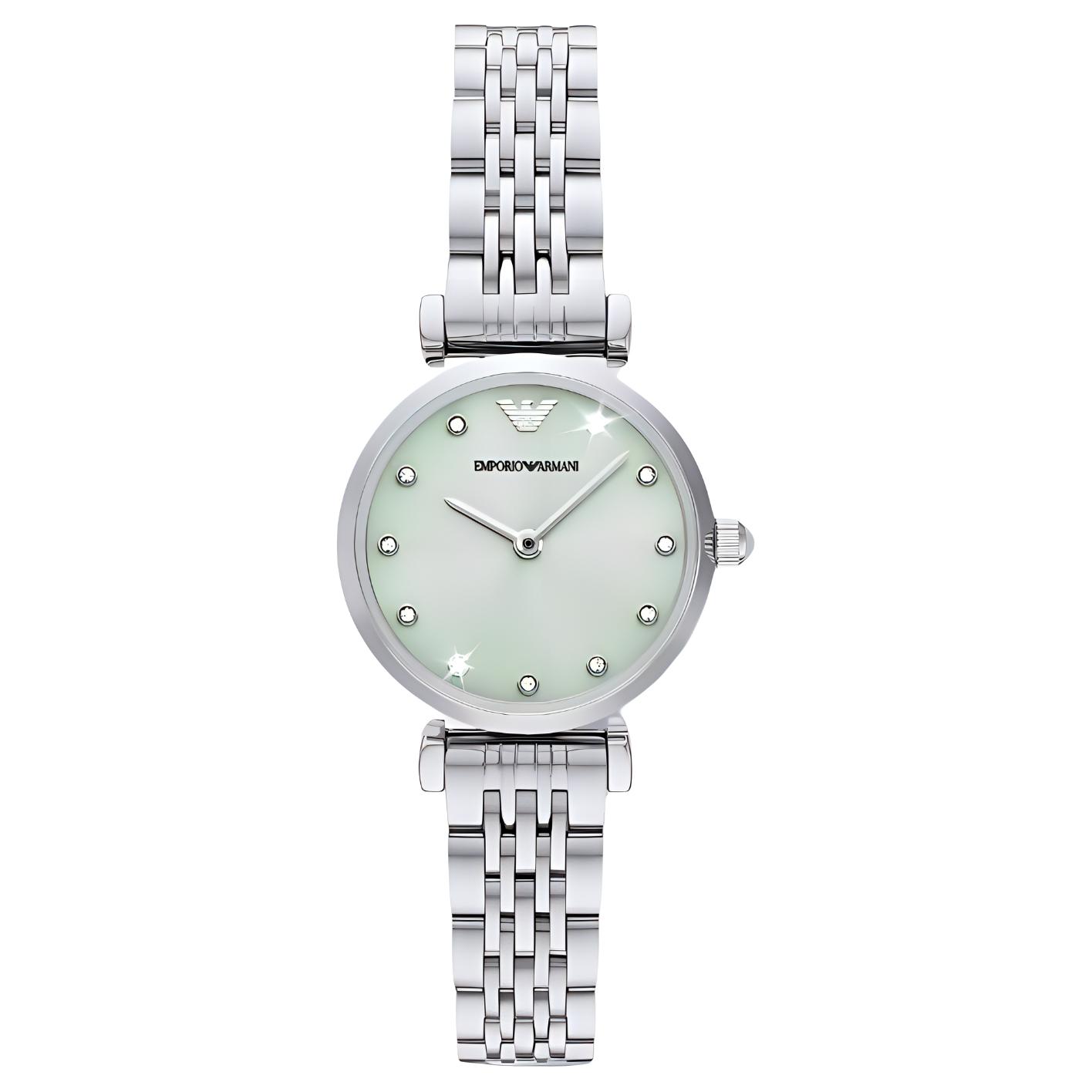 

EMPORIO ARMANI Часы Wrist Watch Quartz Movement Stainless Steel Strap 28mm Green Dial Women's Watch, Green Dial