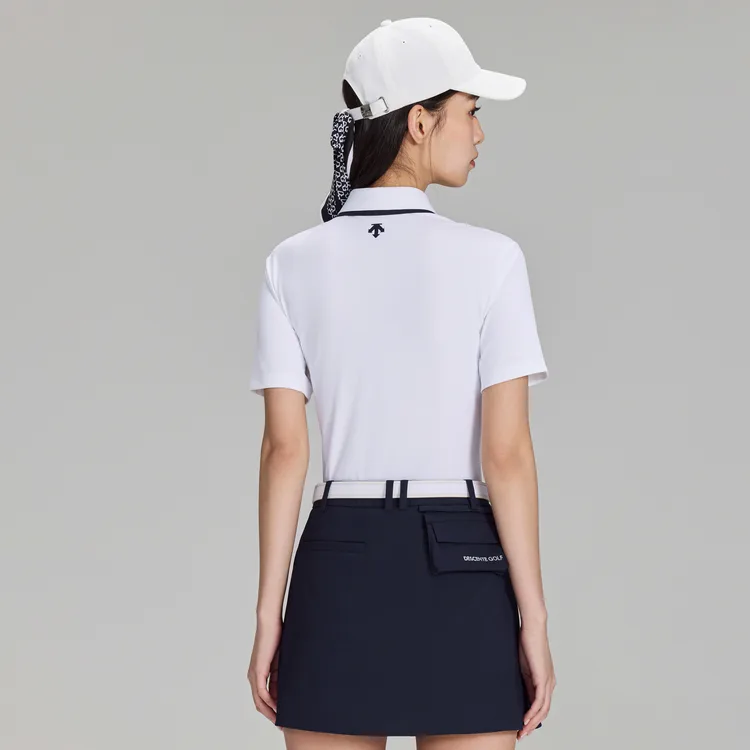Женская одежда для гольфа S CORE DESCENTE, WT-White — фото 4