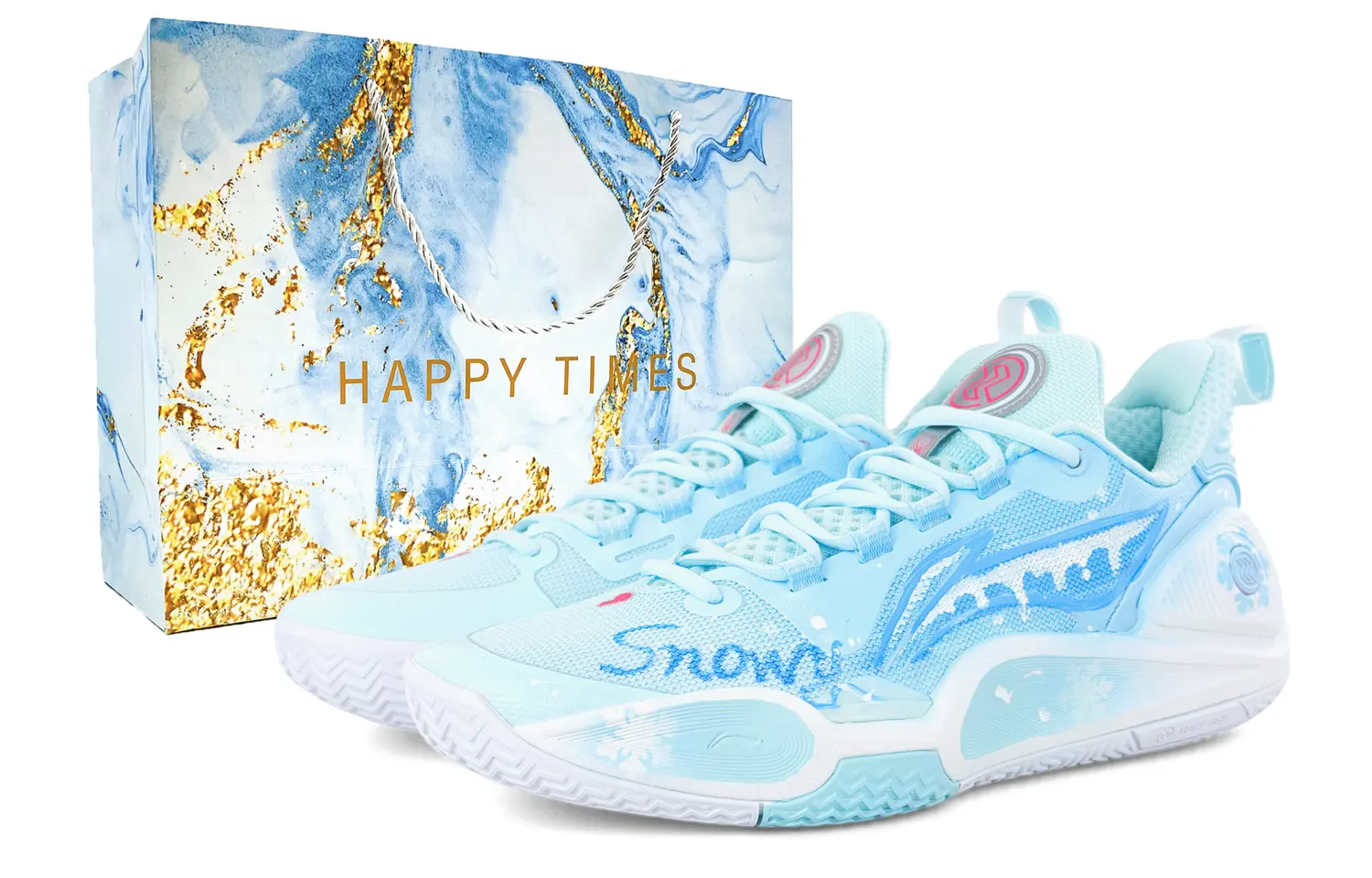 

Мужские низкие баскетбольные кроссовки LiNing Speed 9 с амортизацией, отскоком, износостойкостью и противоскользящим покрытием., синий белый