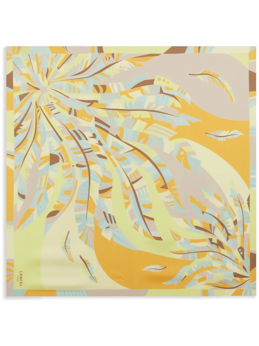 

Шелковый платок с принтом Arabesque Lancel, бежевый