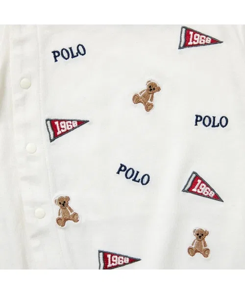Комбинезон с короткими рукавами и логотипом POLO BCS в виде медведя — фото 3