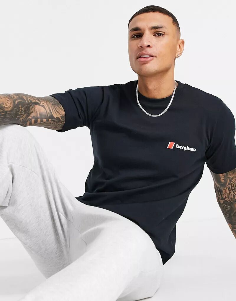

Черная футболка Berghaus Original Heritage с логотипом спереди и сзади