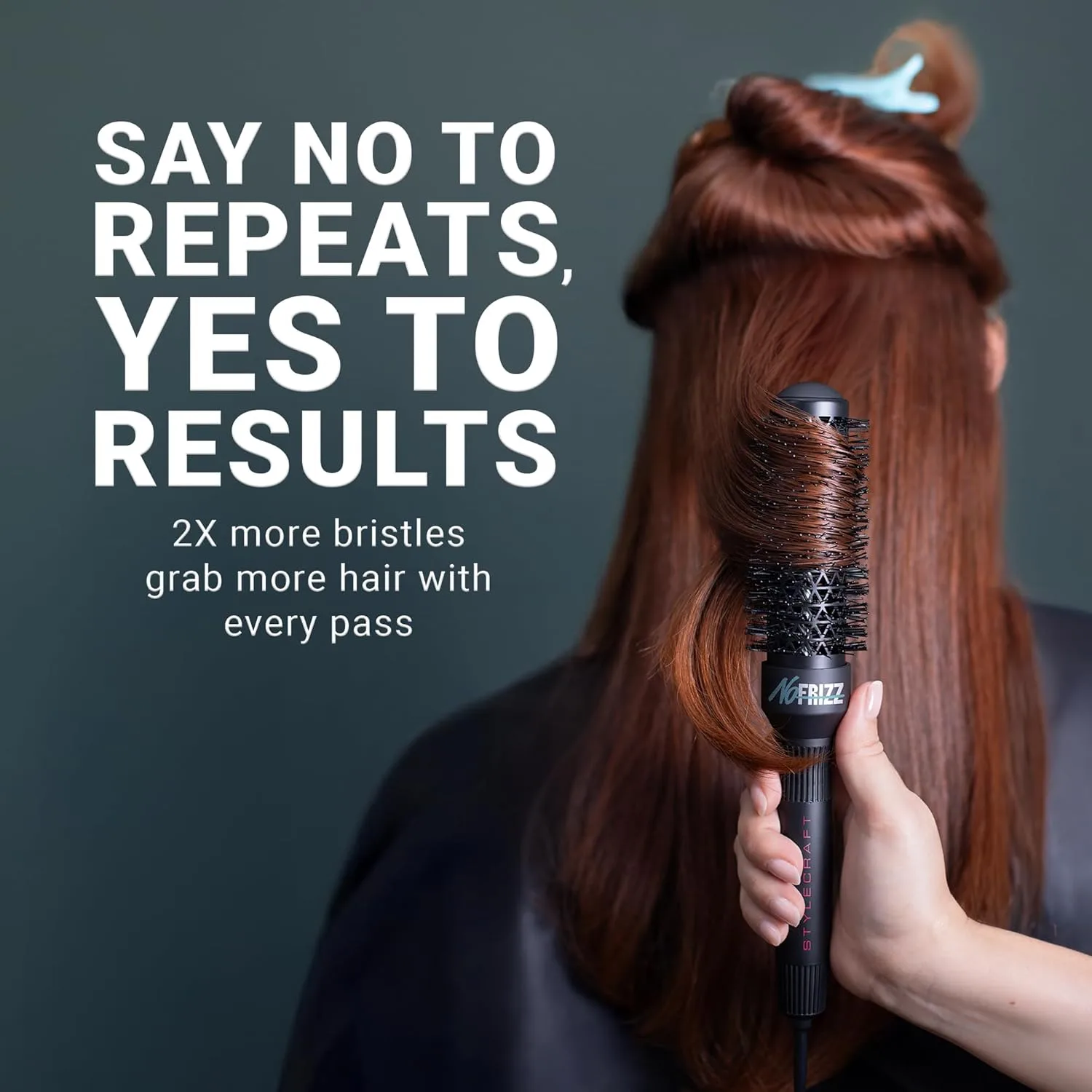 StyleCraft NoFRIZZ круглая щетка с запатентованной вентилируемой конструкцией для 50% больше воздушного потока, ионной технологией и керамическим покрытием 32 мм — фото 3
