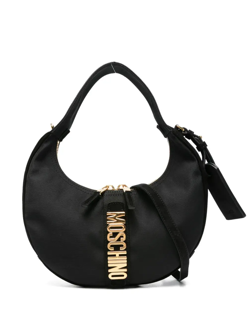 

Сумка через плечо с логотипом в форме полумесяца Moschino, черный