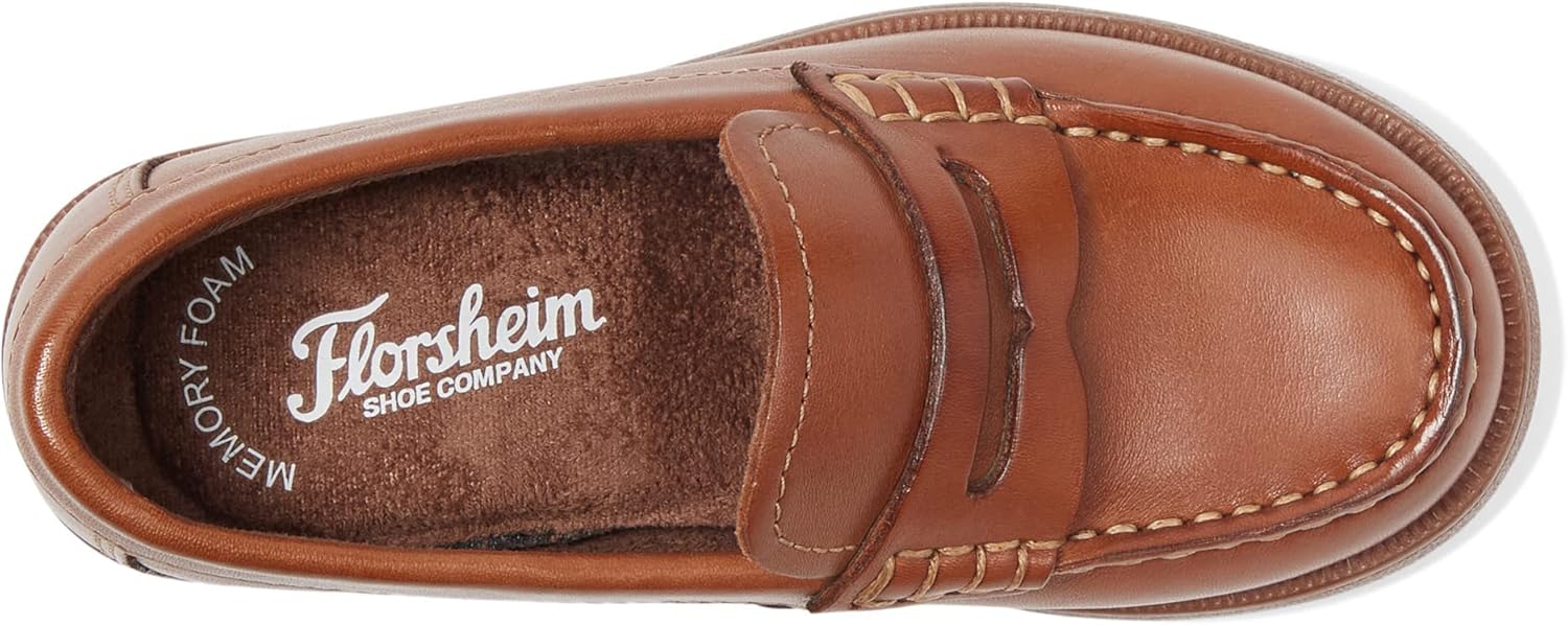 Детские лоферы Florsheim Boy's Croquet Penny - для малышей и старших детей, Cognac — фото 2