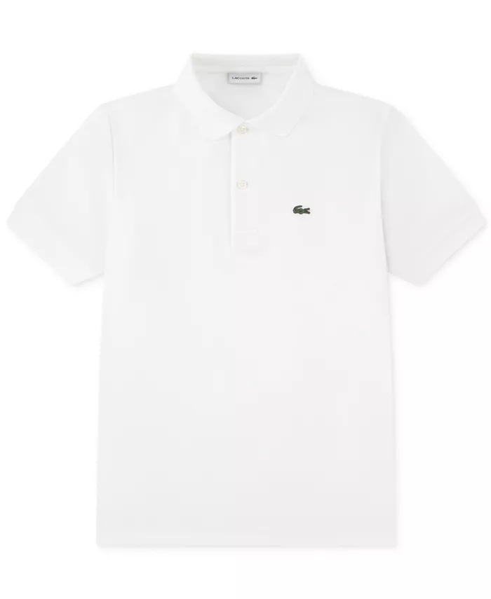 

Хлопковая поло Petit Piqué для мальчиков 8-20 лет Lacoste, белый