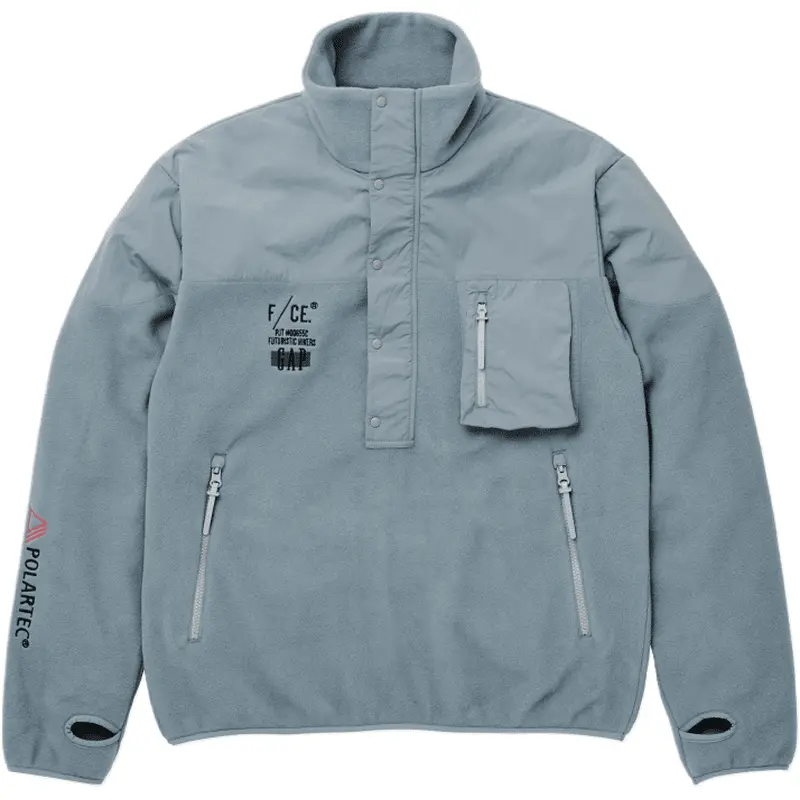 F/CE Collaboration Осенне-зимняя толстовка Unisex GAP, серо-голубой — фото 4