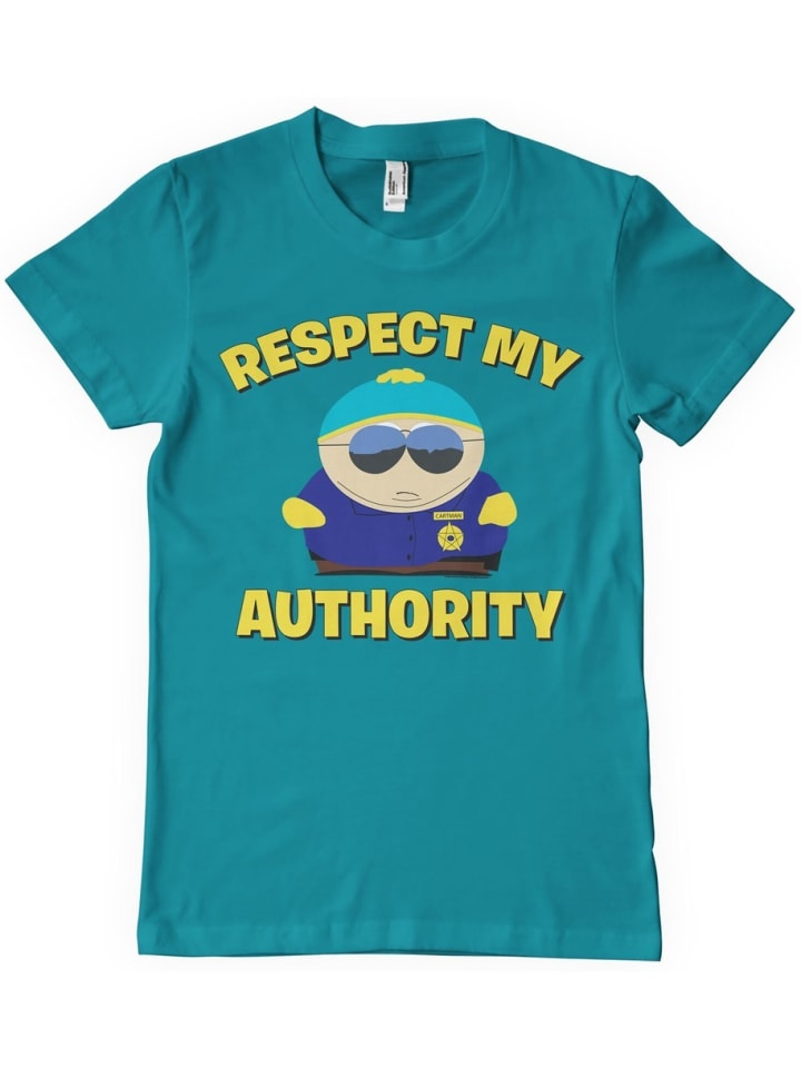 

Футболка Respect My Authority T-Shirt синего цвета South Park, Синий, Футболка Respect My Authority T-Shirt синего цвета South Park