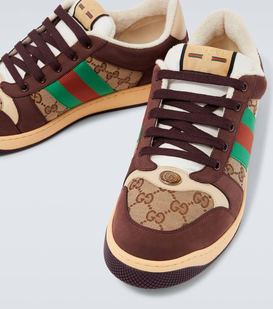 Кроссовки Screener GG из канваса и замши Gucci, Be/Bu/Ho/Ns-Nr-Ns/Mw — фото 3