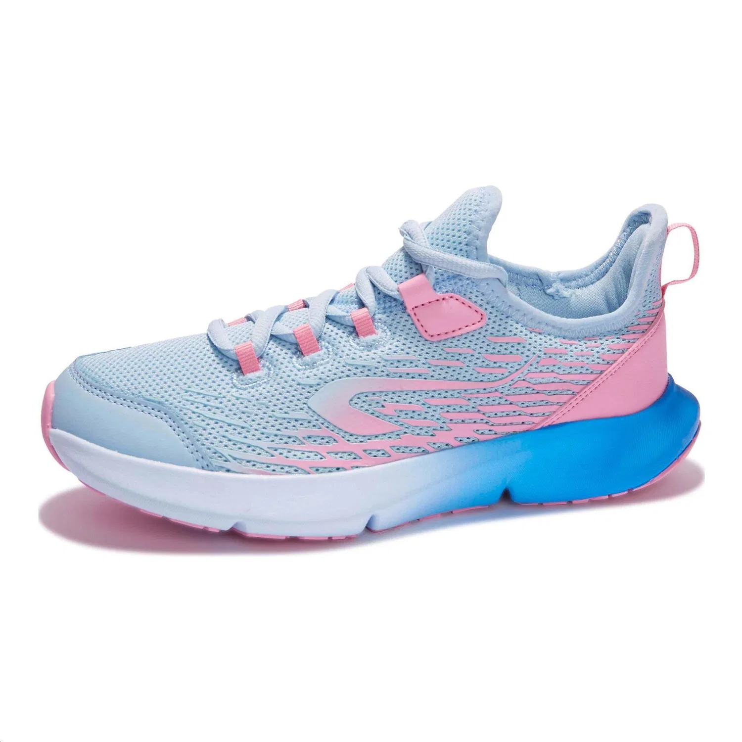 Детские кроссовки для бега Slip Resistant Anti Kick Cushioning DECATHLON сине-розовые