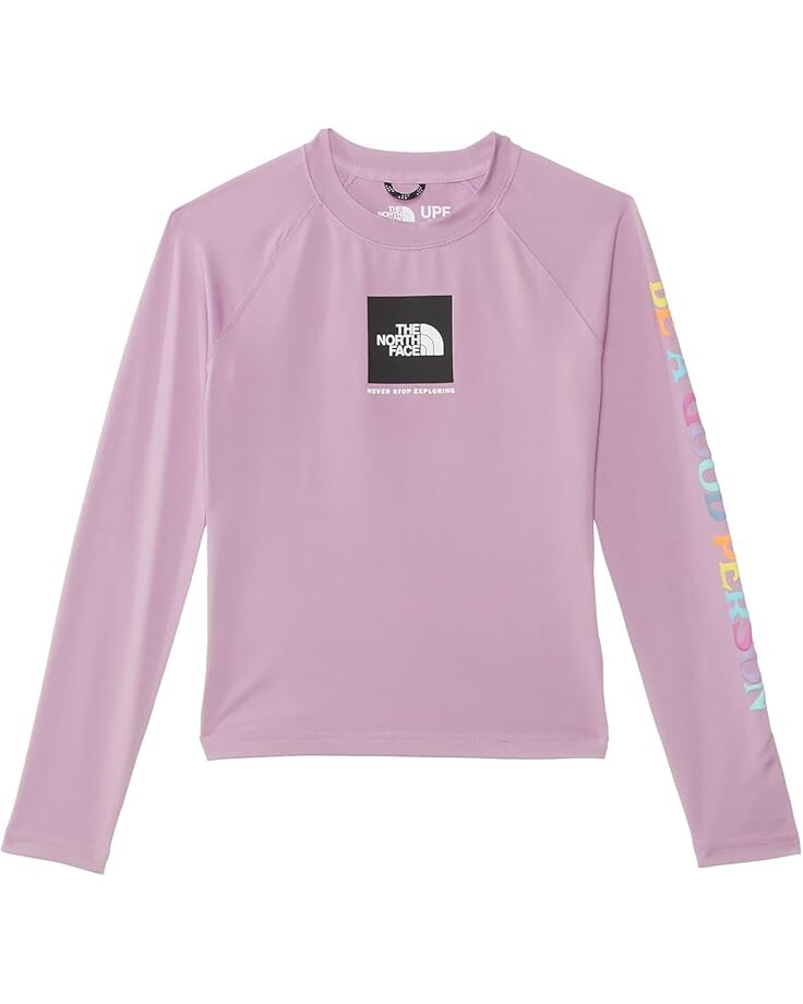 

Футболка The North Face Kids Amphibious Long Sleeve Sun Tee, цвет Mineral Purple