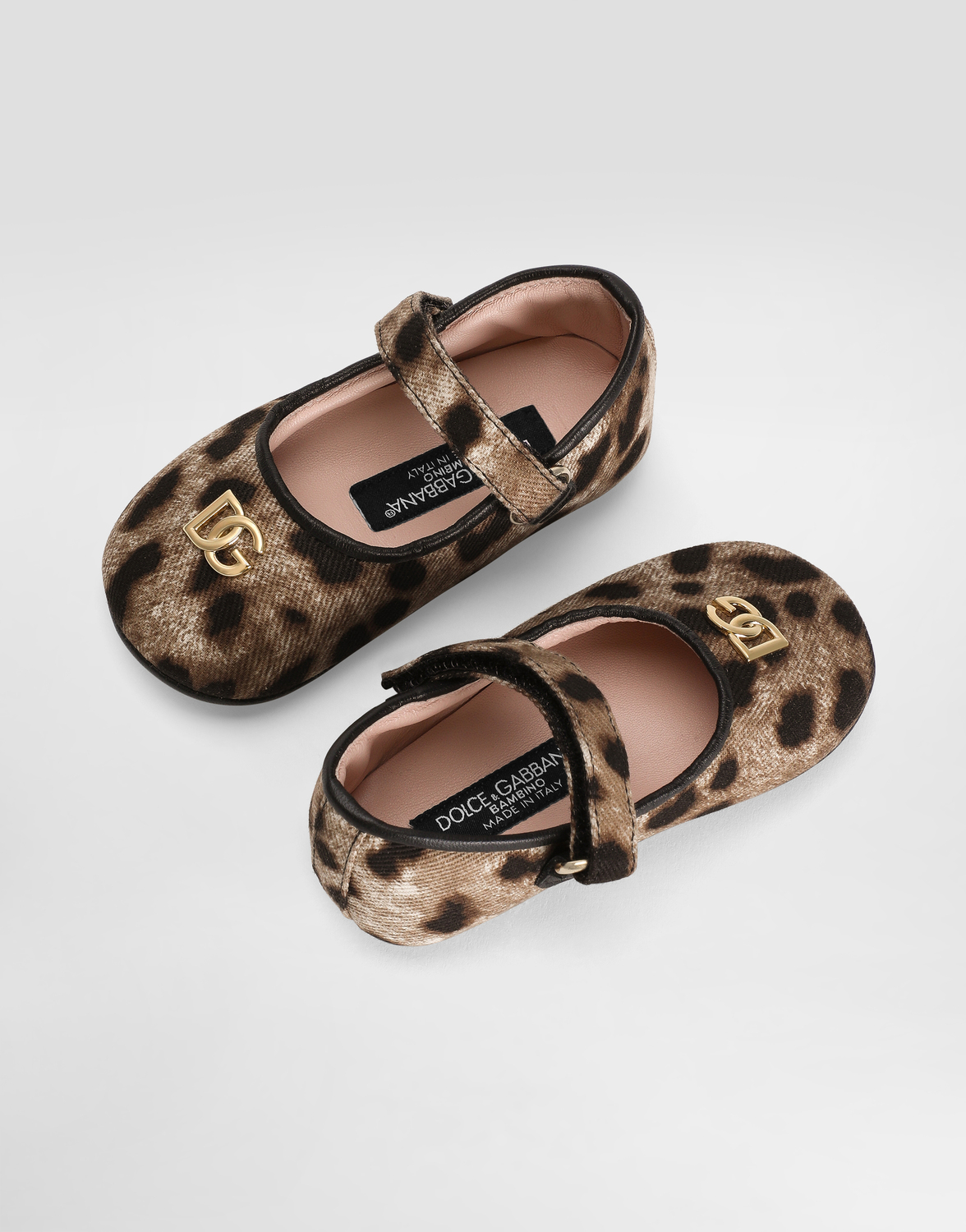 Балетки из саржи с леопардовым принтом DOLCE & GABBANA, мультиколор — фото 4
