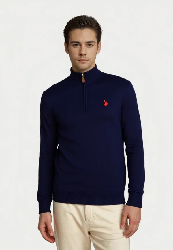 Свитер Troyer half zip U.S. Polo Assn., темно-синий