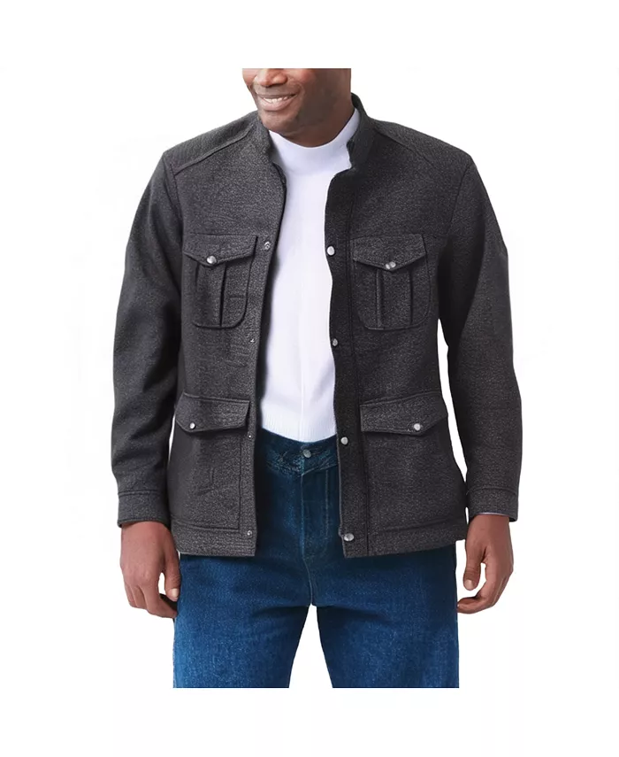 

Высокая флисовая куртка с множеством карманов Tall Sweater Fleece KingSize, серый