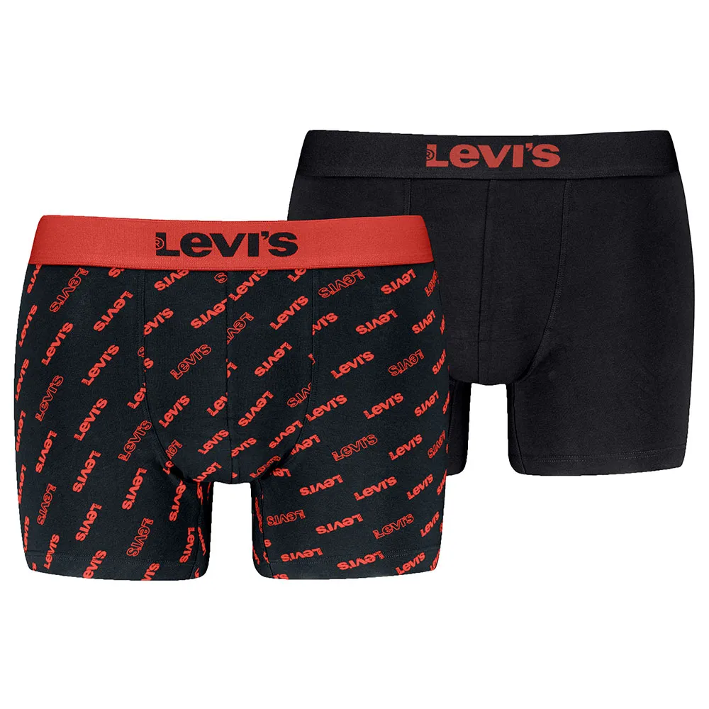 

Боксеры 2 шт Levi's Logo Aop boxers 2 units, черный