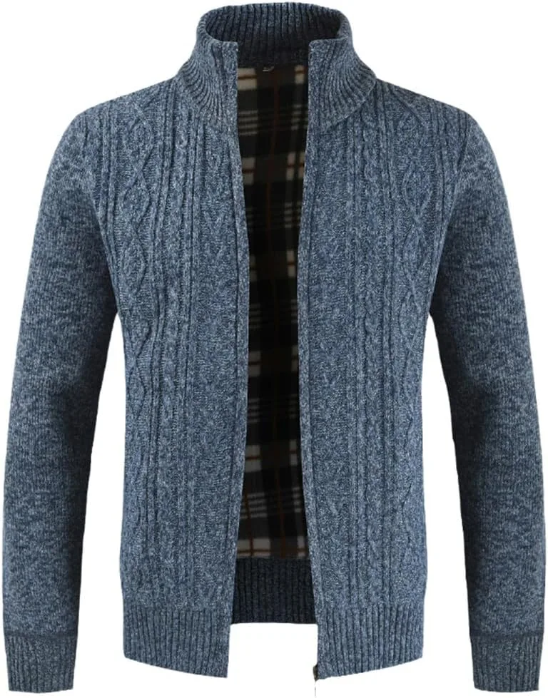 

Кардиган мужской осенне-зимний Casual Stand Collar Striped Slim Knitted Dvbfufv