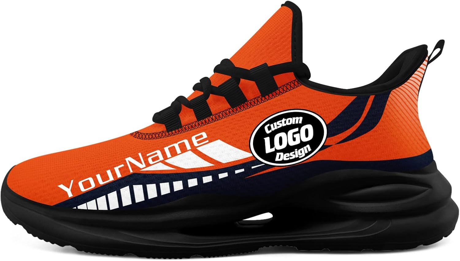 

Кастомизированные спортивные кроссовки с логотипом для мужчин и женщин, легкие дышащие беговые кроссовки из сетки Coolcustomize, белый/черный/оранжевый