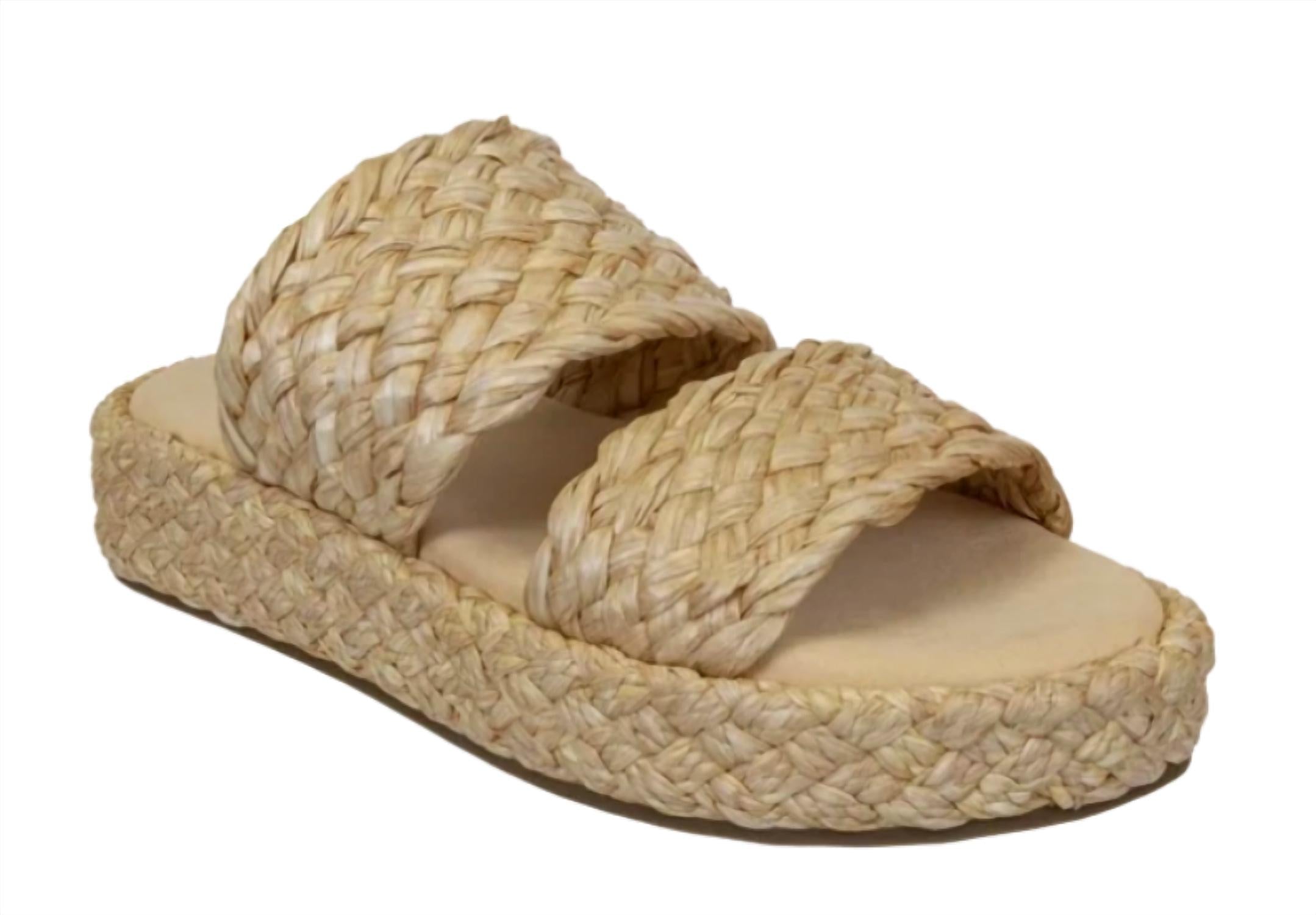 Сандалии Санторини из рафии Naked Feet, цвет raffia