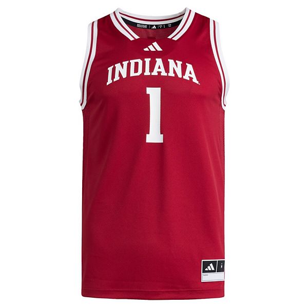 Мужская реплика свитшота Indiana Hoosiers #1 crimson Adidas — фото 3