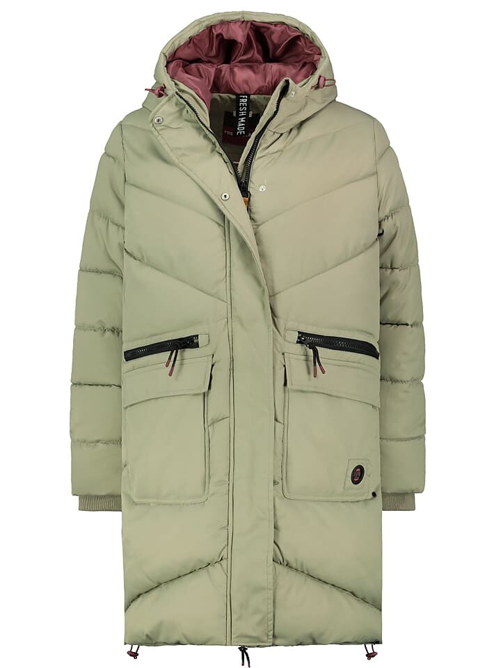 

Стеганое пальто Fresh Made Steppmantel, хаки