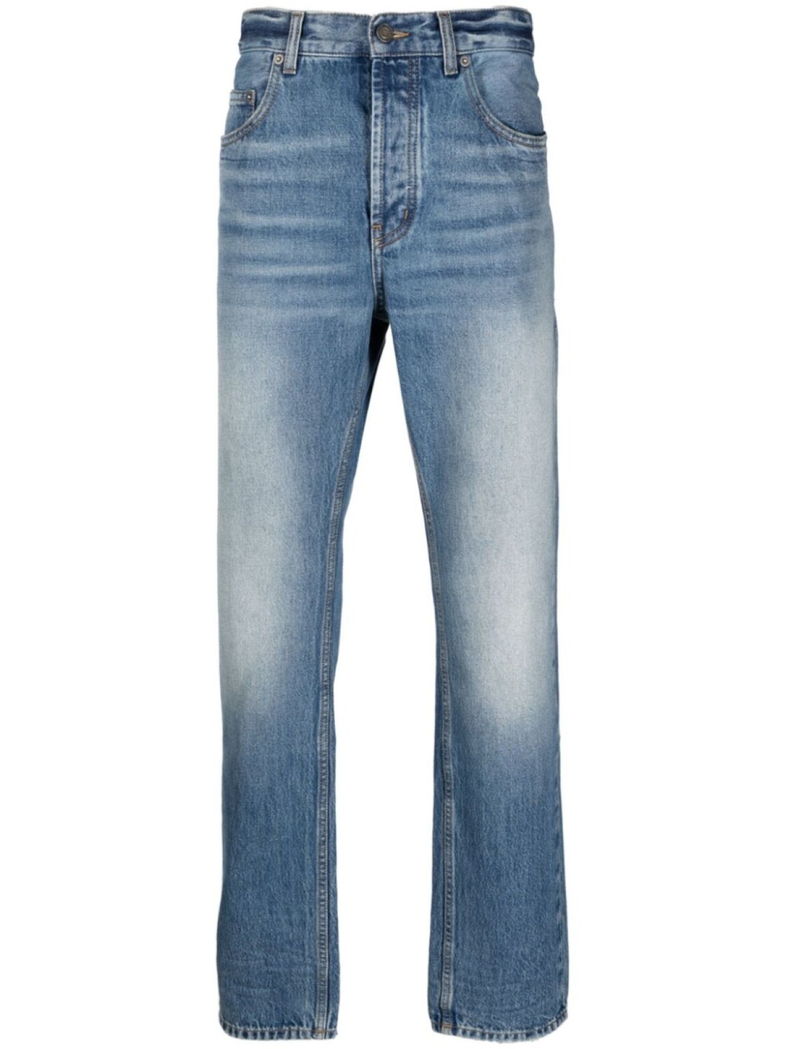 

Saint Laurent прямые джинсы средней посадки, синий