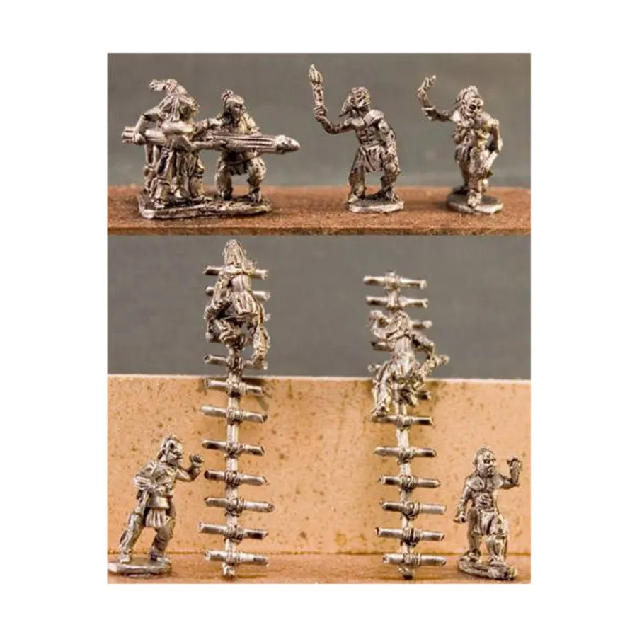 

Индийская штурмовая группа с лестницей и тараном, Drums on the Mohawk Miniatures - French & Indian War - Assorted (15mm)