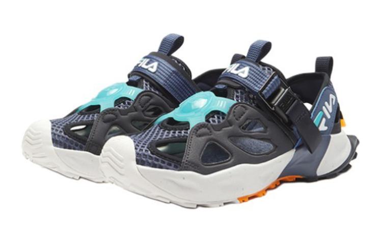 Противослиповая износостойкая детская сандалия для прогулок синяя Kids' FILA KIDS, Legend Blue/Steady Blue — фото 3