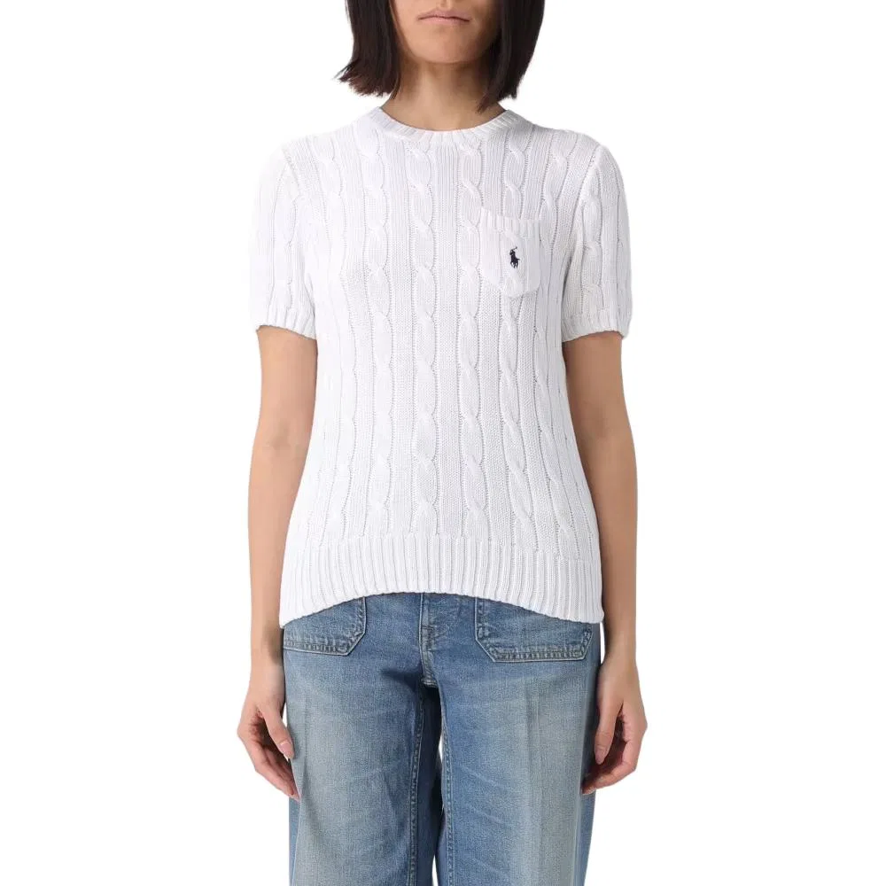 Джемпер с коротким рукавом и круглым вырезом Polo Ralph Lauren, White — фото 4