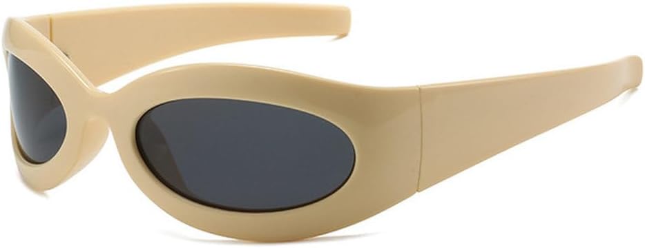 

Солнцезащитные очки в стиле стимпанк «кошачий глаз» для женщин и мужчин, модные солнцезащитные очки в стиле панк, женские солнцезащитные очки с защитой от УФ-излучения UV400 TVTBBVV, Beige