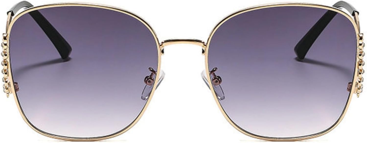 

Willochra Роскошные милые солнцезащитные очки со стразами для женщин и мужчин, в крупной металлической оправе, квадратной формы, винтажные женские очки для вечеринок, C1