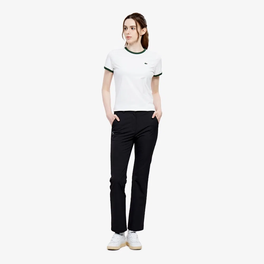 Брюки женские Lacoste бутлеги, классические, черные