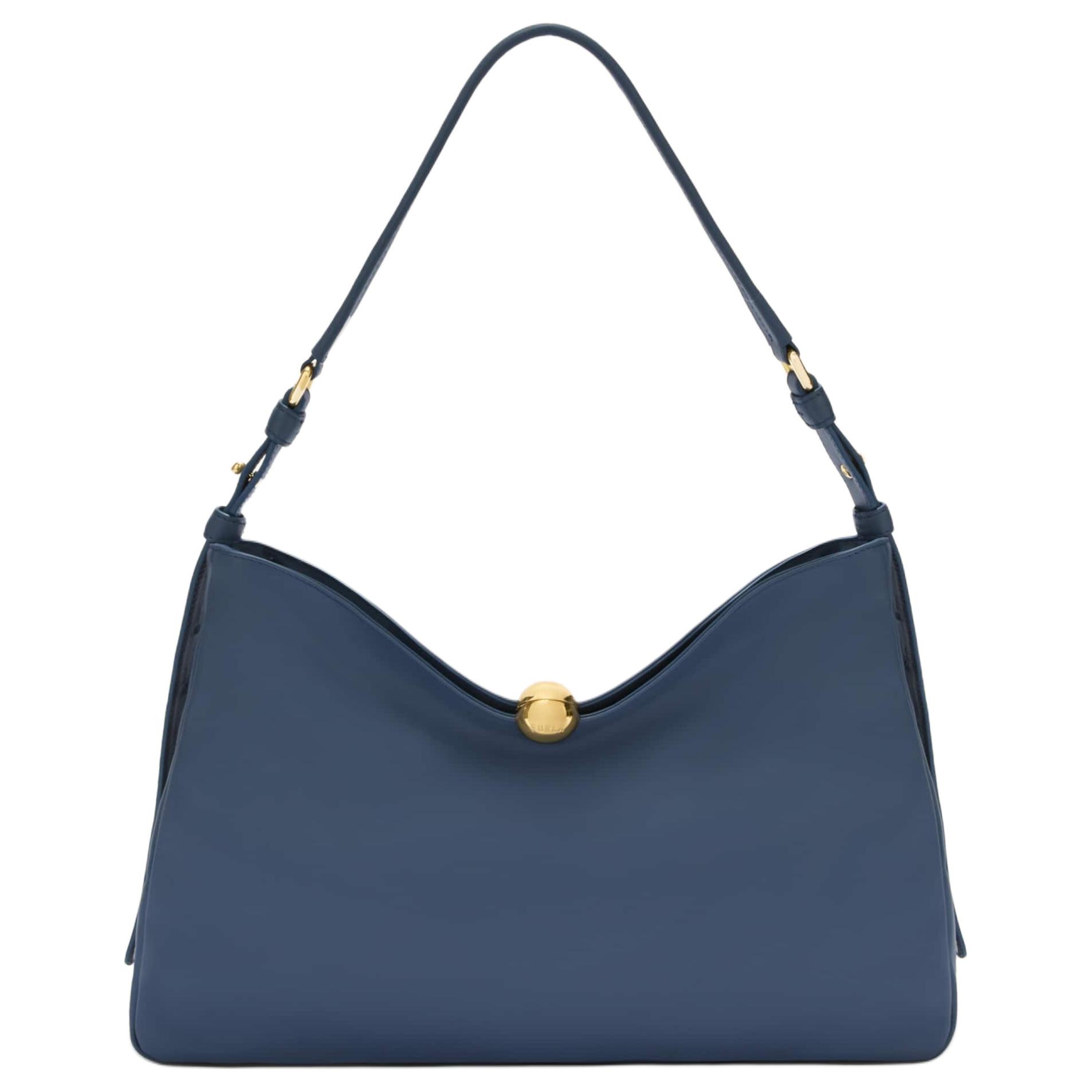 

Furla Кожаная сумка через плечо Тубэс женская синяя