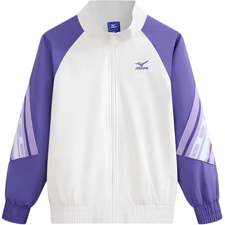 Детская куртка с воротником стойкой Mizuno, Raw White