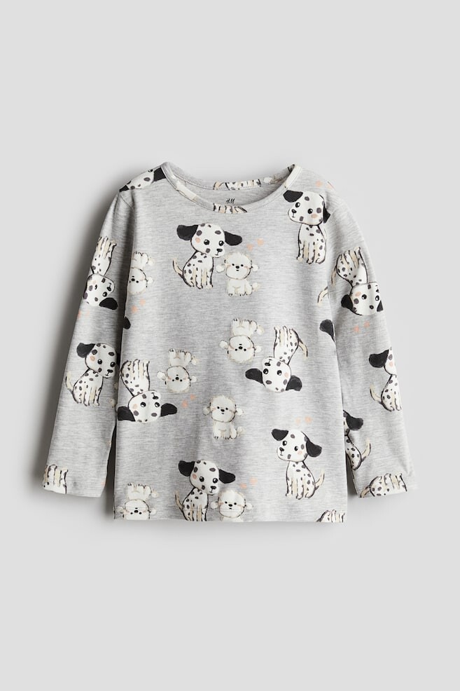 

Рубашка из джерси с принтом H&M, серый