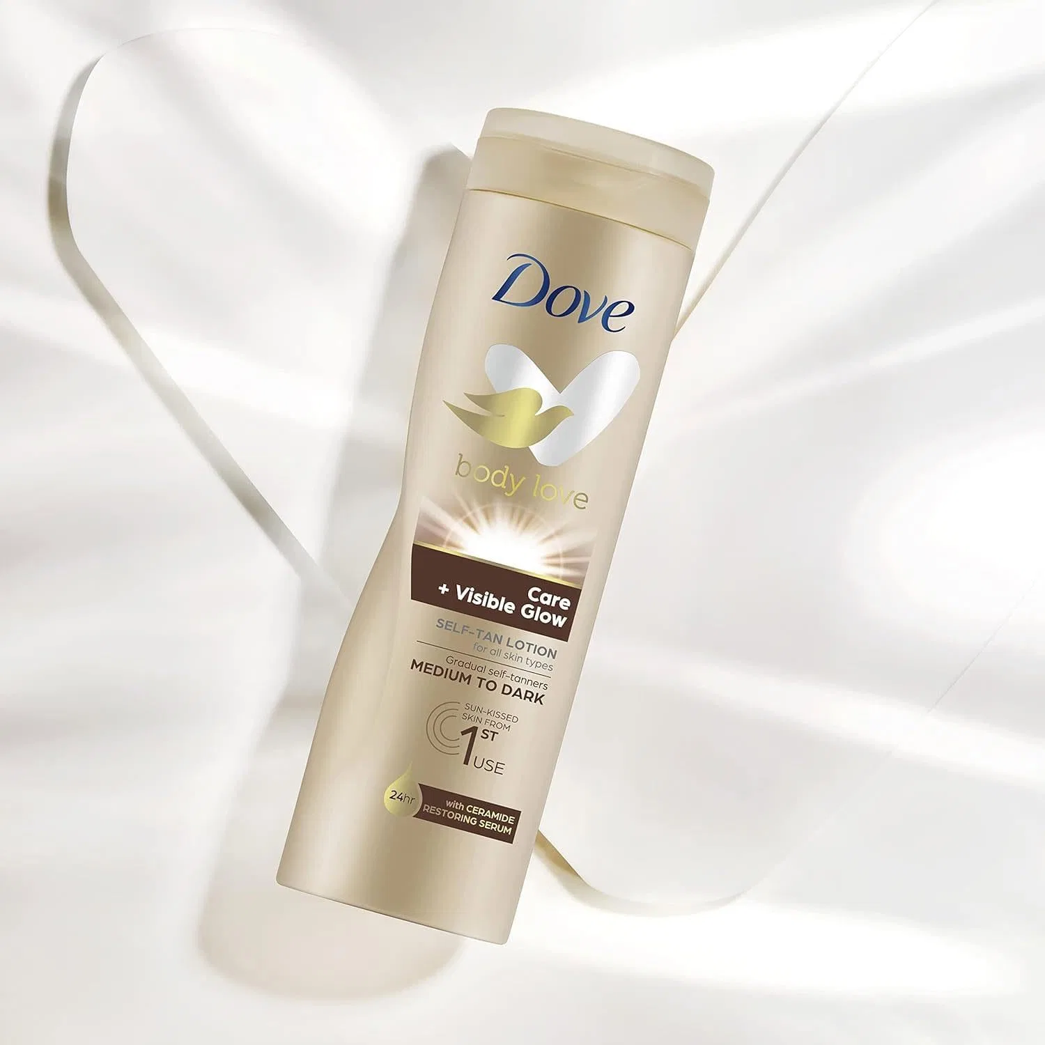Лосьон для тела Dove Care + Visible Glow Medium to Dark, 400 мл Simple — фото 2