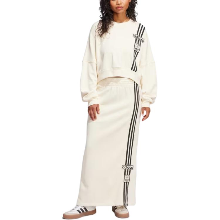 Adidas Originals Adidas женская укороченная толстовка Adibreak Cream White — фото 4