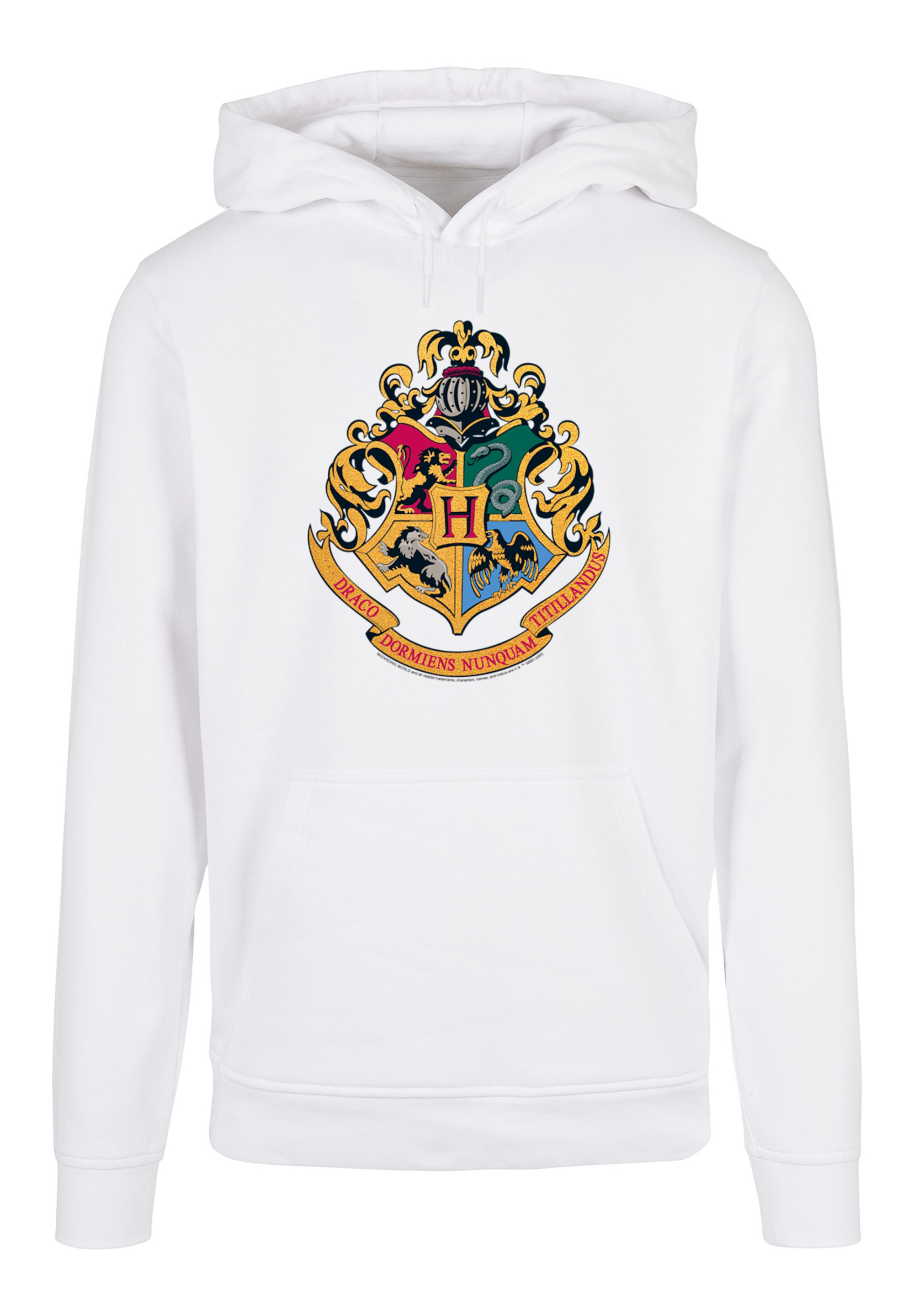 

Пуловер F4NT4STIC Basic Hoodie Harry Potter Hogwarts Crest Gold, белый