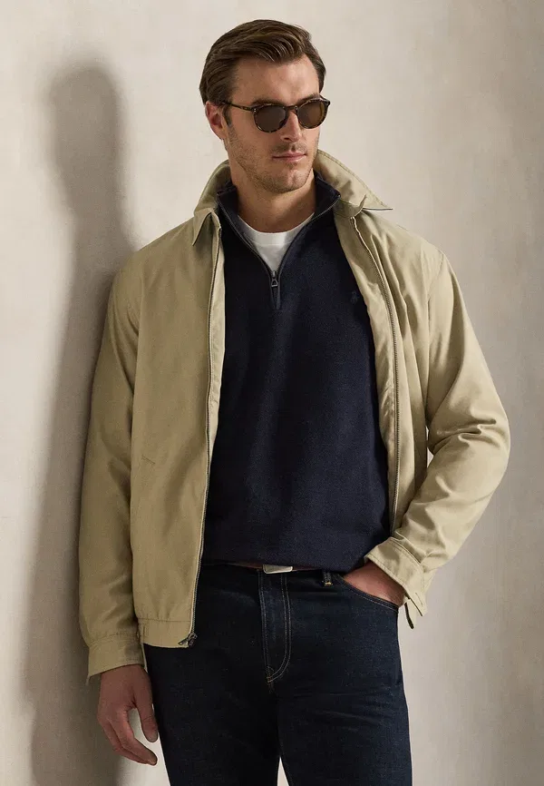Свитер-худи с четверть-застежкой из хлопкового трикотажа Polo Ralph Lauren Big & Tall, синий меланж — фото 4