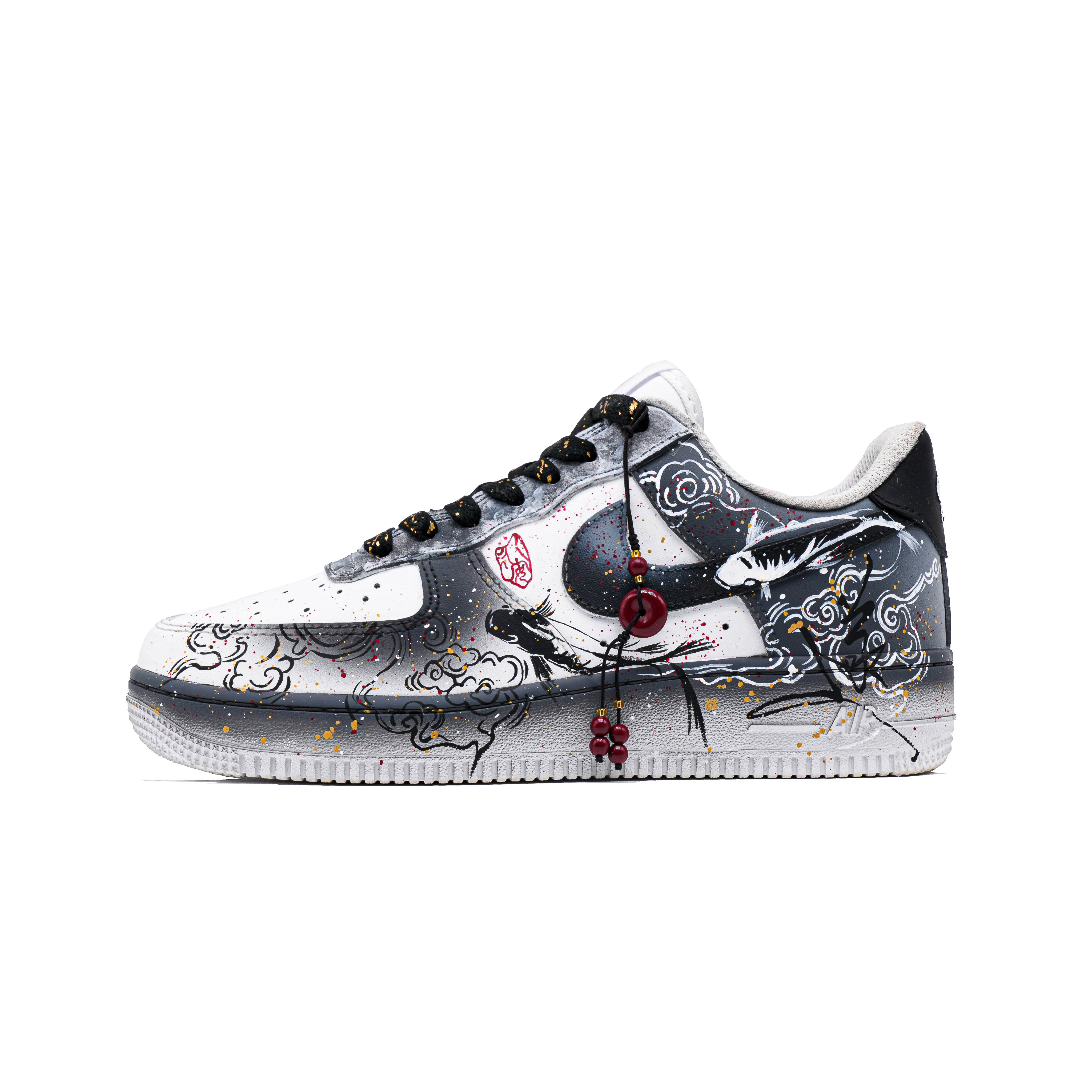 Nike Кроссовки Air Force 1 Cuttlefish Coverage с низким верхом, устойчивые к истиранию, для скейтбординга, унисекс, черные