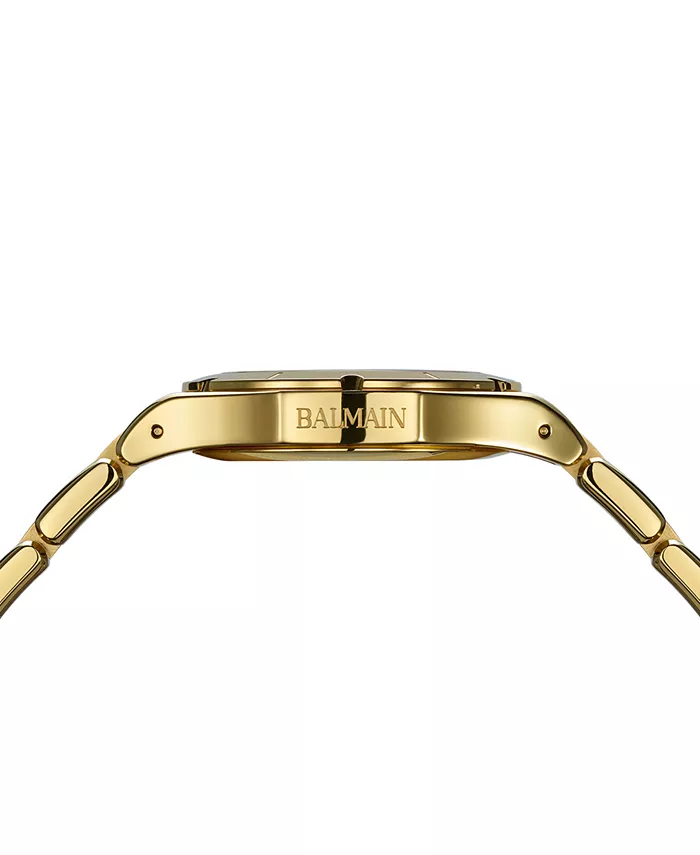 Женские часы Swiss Be Balmain Moonphase Diamond (1/20 ct. t.w.) с бриллиантами, позолоченные PVD, из нержавеющей стали, браслетные, 33 мм — фото 3