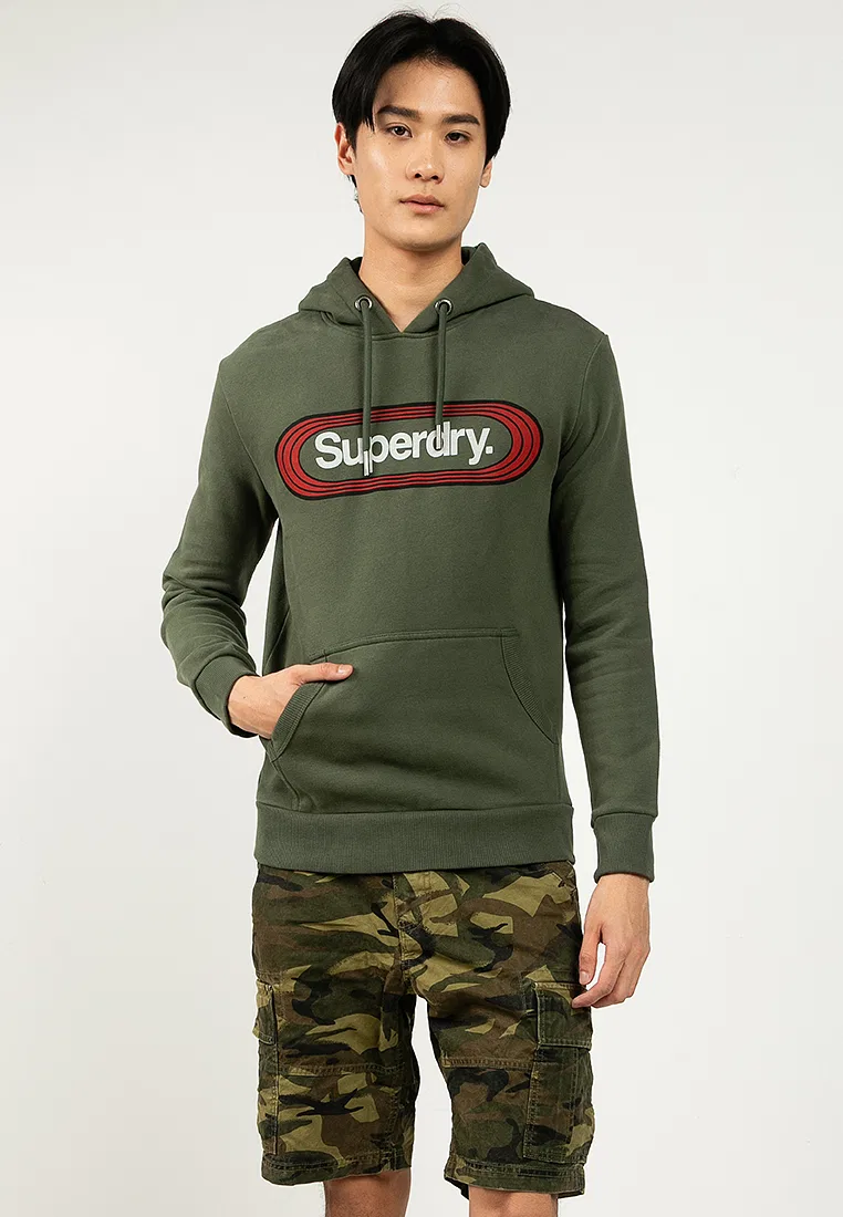 Худи Vintage Trade Tab Superdry, зеленый