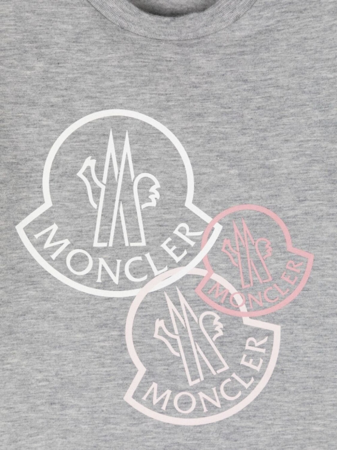 Moncler Enfant футболка с логотипом, серый — фото 3