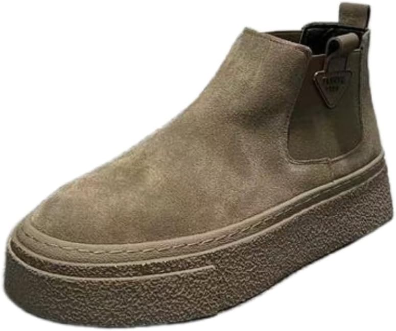 

Винтажные мужские короткие ботинки на платформе однотонного цвета - цельная конструкция - противоскользящие и стойкие к износу - подходят для активного отдыха, повседневного ношения и поездок на работу Clolinde, светло-коричневый