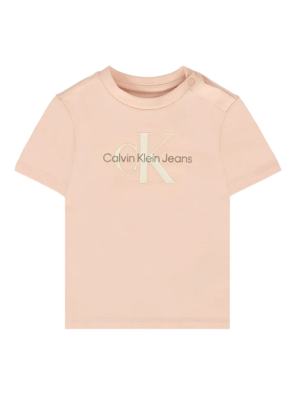 

Футболка с вышитым логотипом Calvin Klein Kids, розовый