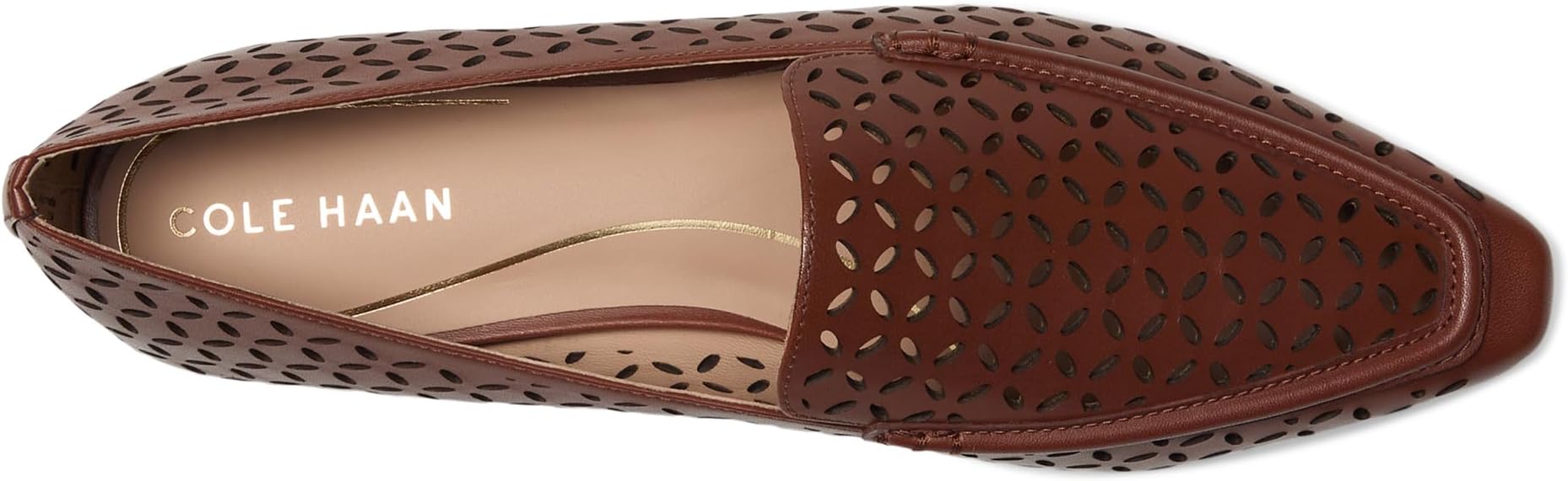 Балетки Cole Haan Women's Chantal Loafers, Dark Cuoio Perforated Leather — фото 2