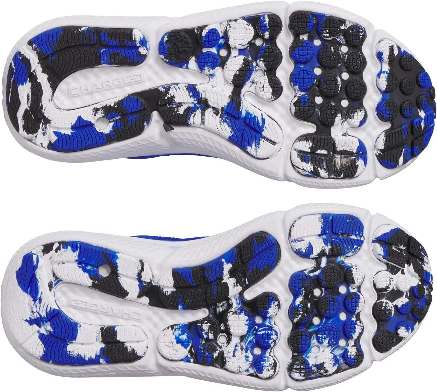 Кроссовки Under Armour Boys' Grade School UA Assert 10 для бега, Team Royal Black White — фото 4