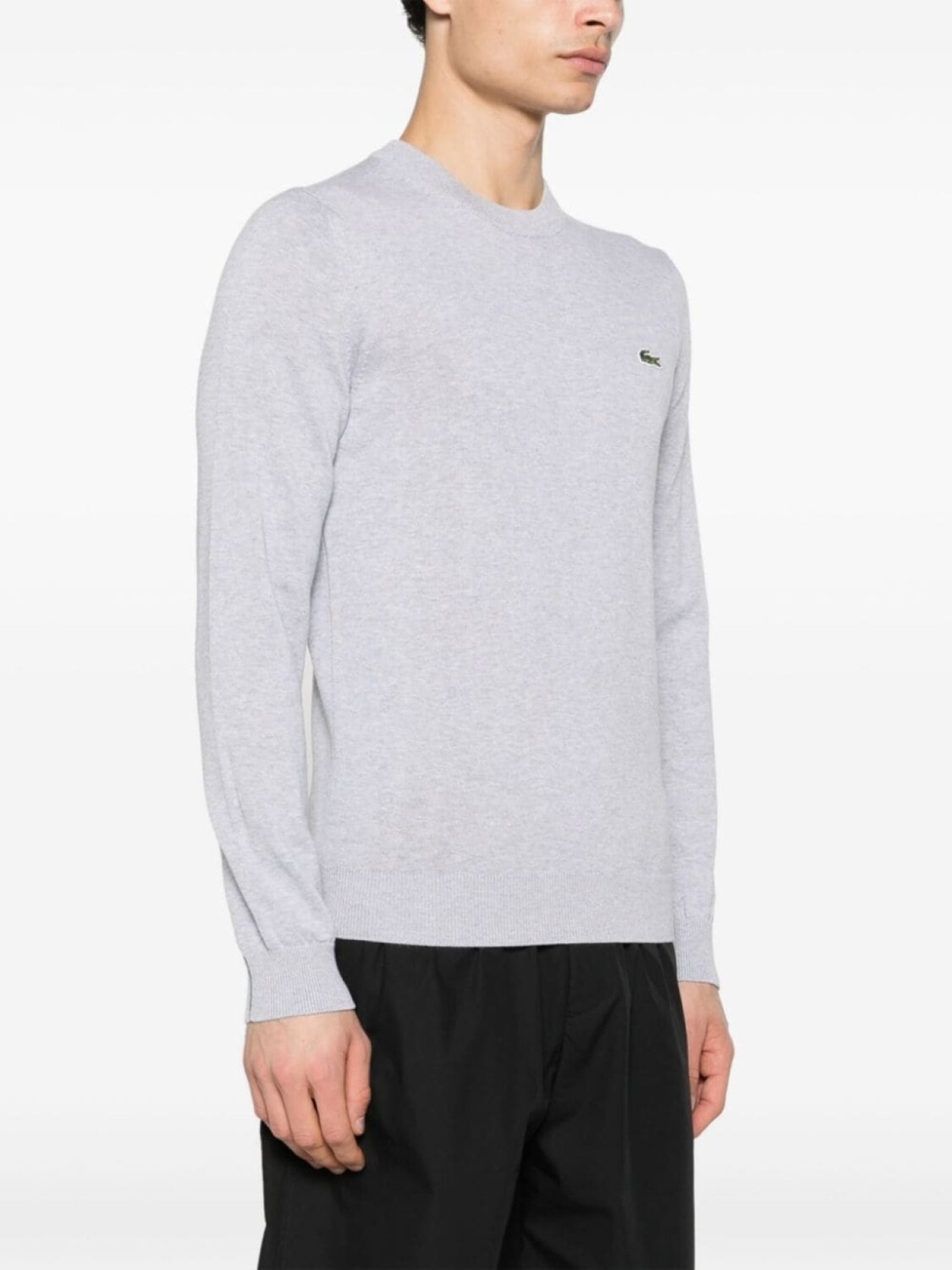 Джемпер из хлопка с меланжевым эффектом Lacoste, серый — фото 3