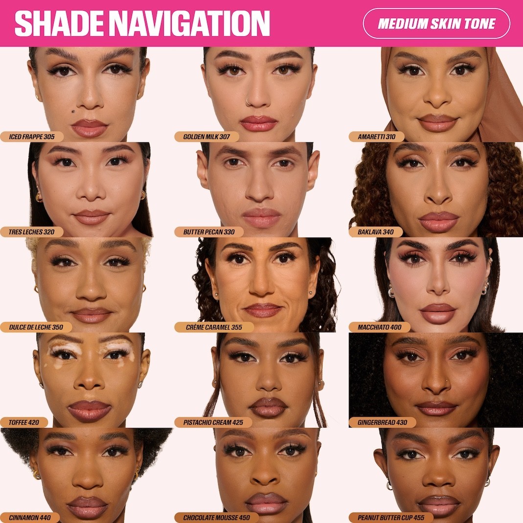 Тональный крем для лица easy blur natural airbrush Huda Beauty, 430 warm - gingerbread, объем 30 мл — фото 3