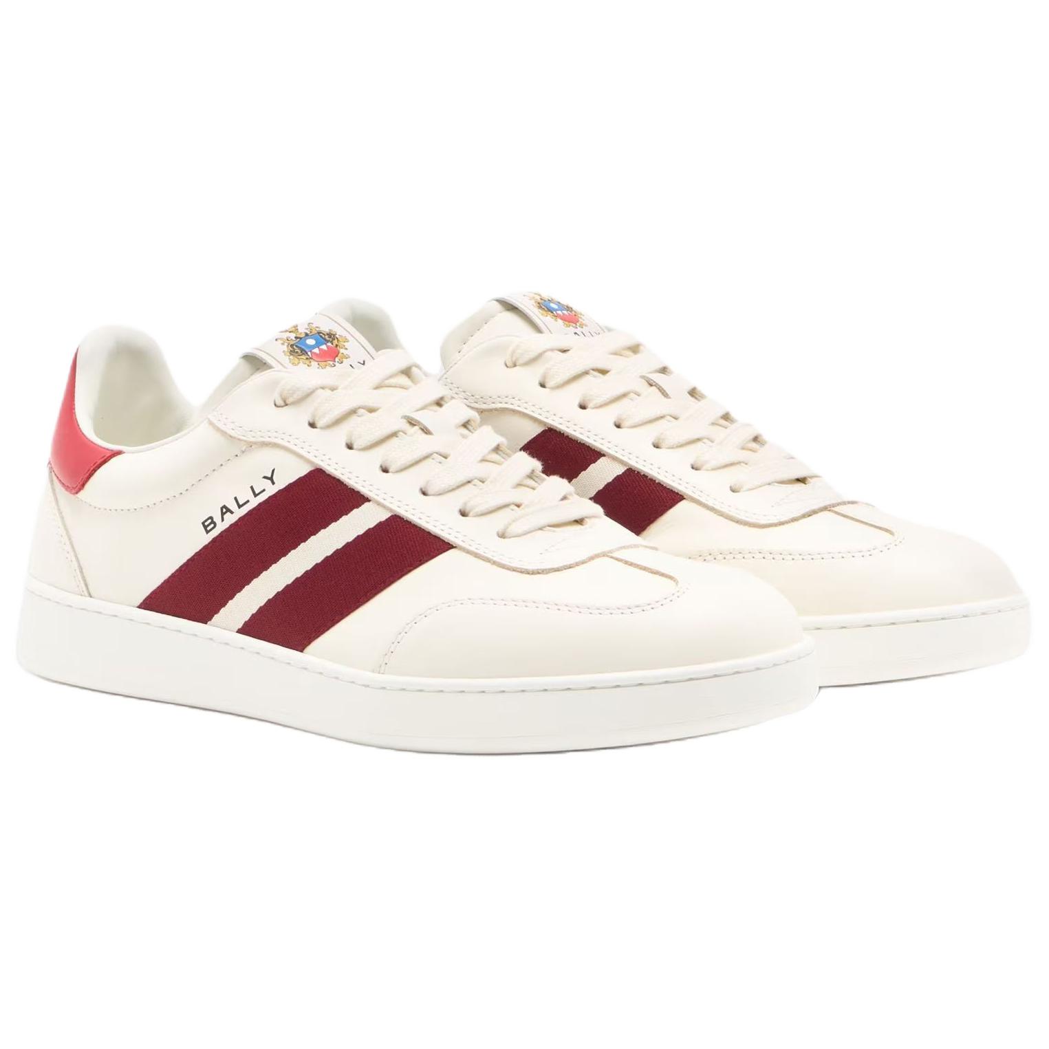 Ретро кроссовки low top Skateboard Shoes мужские ivory white BALLY — фото 4